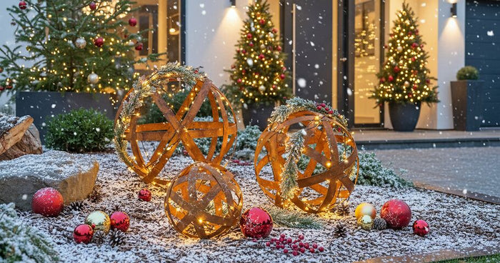 Christmas magic in the garden: festive decorating ideas with metal elements