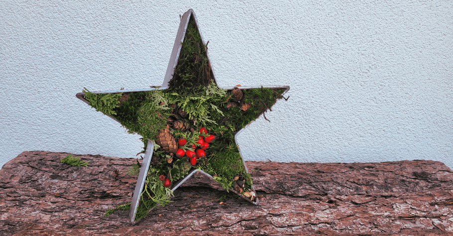 How to decorate a metal star for christmas 