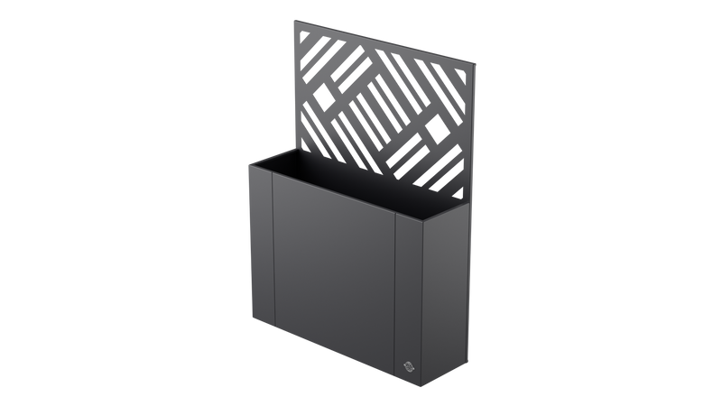 Manarola metal raised garden bed with privacy screen