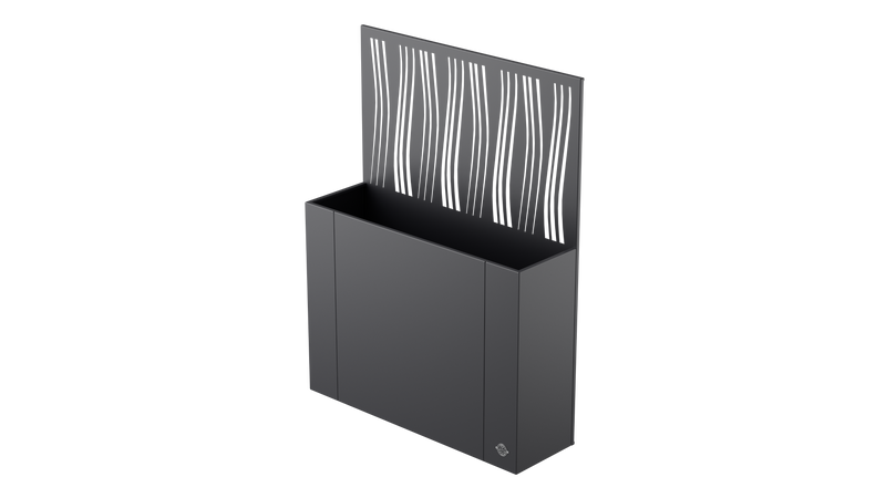 Manarola metal raised garden bed with privacy screen