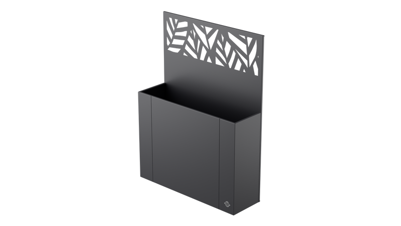 Manarola metal raised garden bed with privacy screen