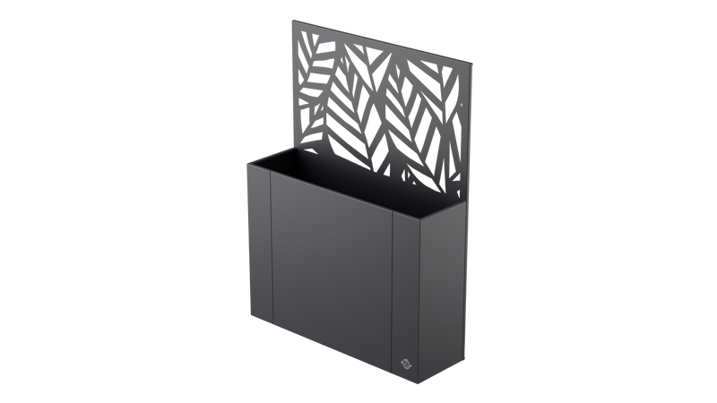 Manarola metal raised garden bed with privacy screen