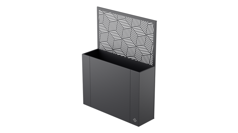 Manarola metal raised garden bed with privacy screen