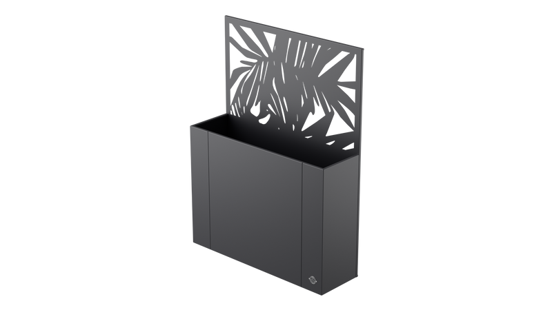 Manarola metal raised garden bed with privacy screen