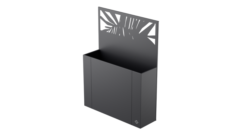 Manarola metal raised garden bed with privacy screen