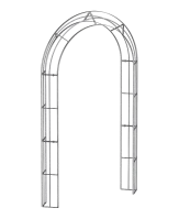 Rosenbogen Matera in feuerverzinkt als 3D-Modell