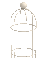 Obelisk Messina klein in pulverbeschichtet Sonderfarbe RAL9001 Cremeweiß als 3D-Modell