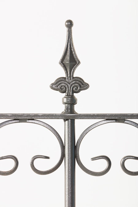 Zaun Lucca pulverbeschichtet anthrazit Detailaufnahme