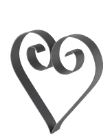 Metallherz Vercelli in pulverbeschichtet Anthrazit als 3D-Modell