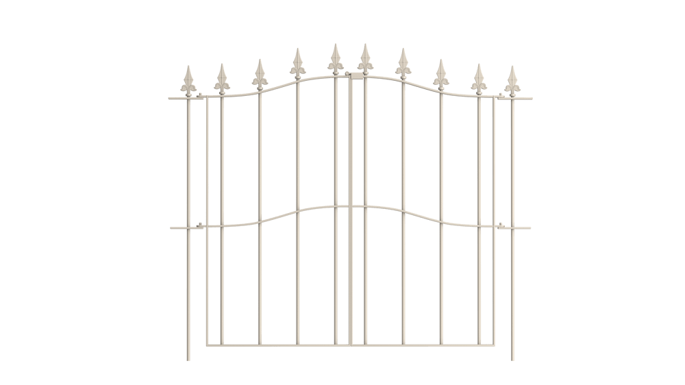 Tür für Rosenbogen Calabria in pulverbeschichtet Sonderfarbe RAL 9001 Cremeweiß als 3D-Modell
