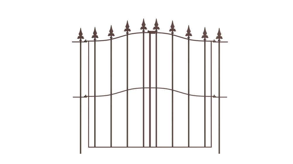 Tür für Rosenbogen Calabria in pulverbeschichtet Sonderfarbe RAL 8017 Schokobraun als 3D-Modell