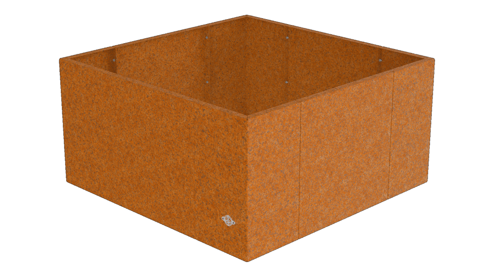 Pflanzkübel Vernazza 80x80x40 cm aus Cortenstahl als 3D-Modell