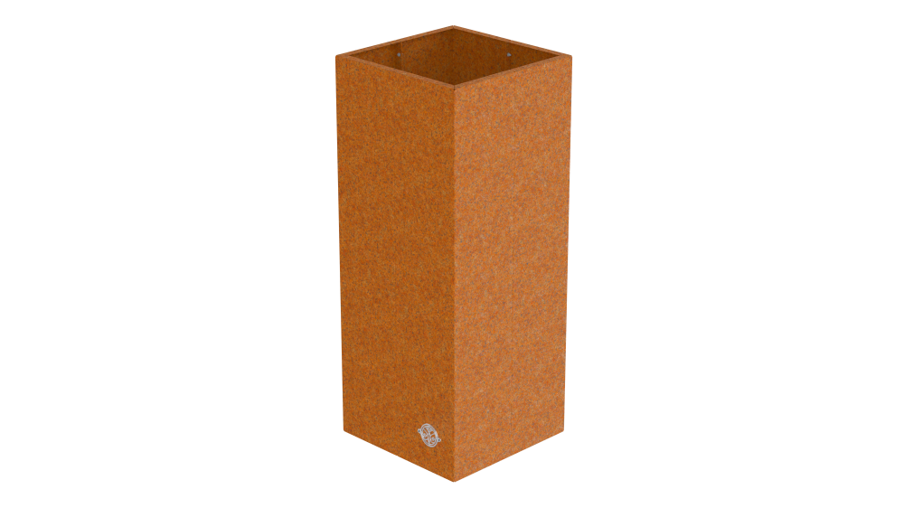 Hochbeet Manarola 40x40x100 cm aus Cortenstahl als 3D-Modell