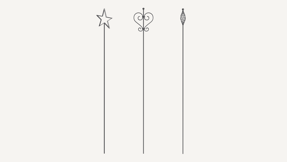 Gartenstecker Tissano, Treviso und Vicenza im Set in pulverbeschichtet Anthrazit als 3D-Modell